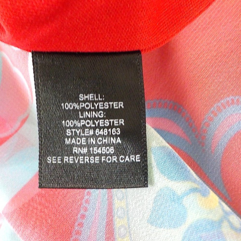 Colleen Lopez Red Boho Chic Sheer Layered Blouse Plus Size 2X - Picture 8 of 8